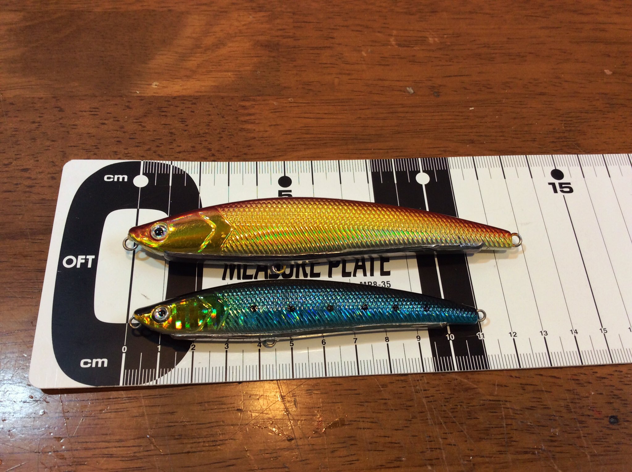 Haru4 Big Fish Is Big Lure I Made A Sinking Pencil Lure 13cm And 11cm ダイソーのルアー ミノーモンスター で大きなシンキングペンシル作ってみた T Co Rlrr0wfuji Twitter