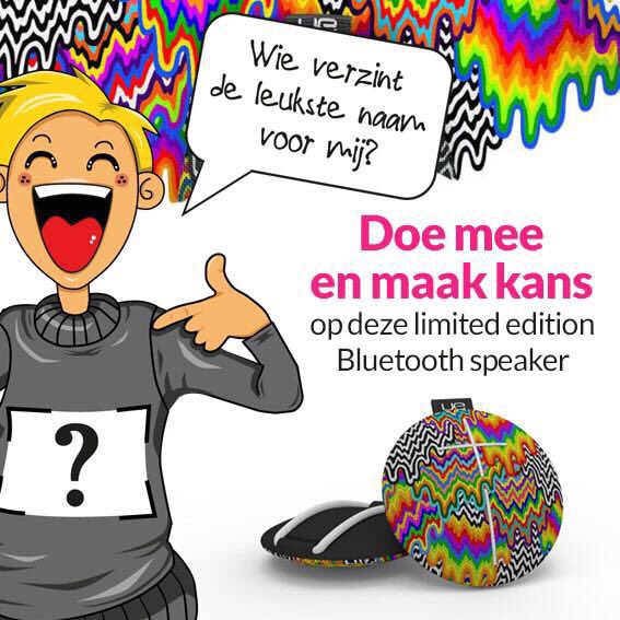 Wil je deze mooie Bluetooth speaker winnen? Verzin dan een leuke naam voor onze mascotte! drukwerklab.nl