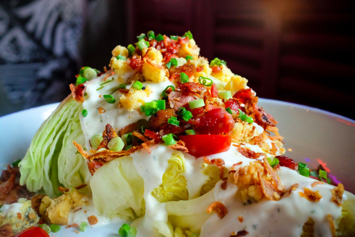 Start the week with our Wedge Salad - a lighter alternative of an iceberg lettuce sprinkled with crispy bacon bits.