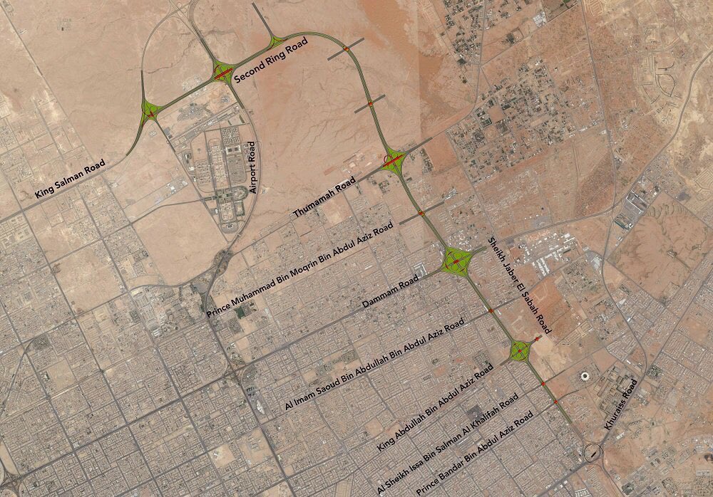 SaudiProject's tweet photo. مخطط مفصل للدائري الثاني بالرياض جهة الشرق والشمال الشرقي حتى اتصاله بطريق الملك سلمان بقيمة تتجاوز مليار ريال https://t.co/CVCy0iVBXR