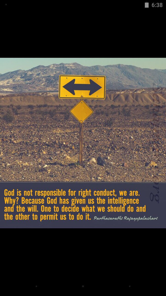 #RVA an interesting twist to the concept of free will. Think over it with #heartfulness guided meditation