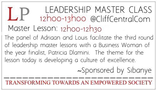 MeVisionAcademy's tweet photo. #Leadership Master Lesson: Monday 12pm with @ComPatied
&amp; @UDDI_ZA 
On Live @CliffCentralCom #Periscope @AdriaanG_LP https://t.co/GgpltANq0g