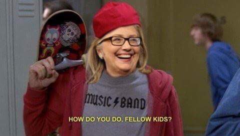 duhpolitics's tweet photo. When you need the youth vote... #HillaryClinton https://t.co/kCOFtU6I0V