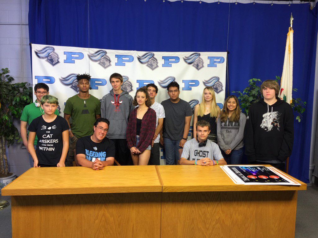 PHSComputerGuy's tweet image. Day 1 media tech with bright smiling faces. #214firstday