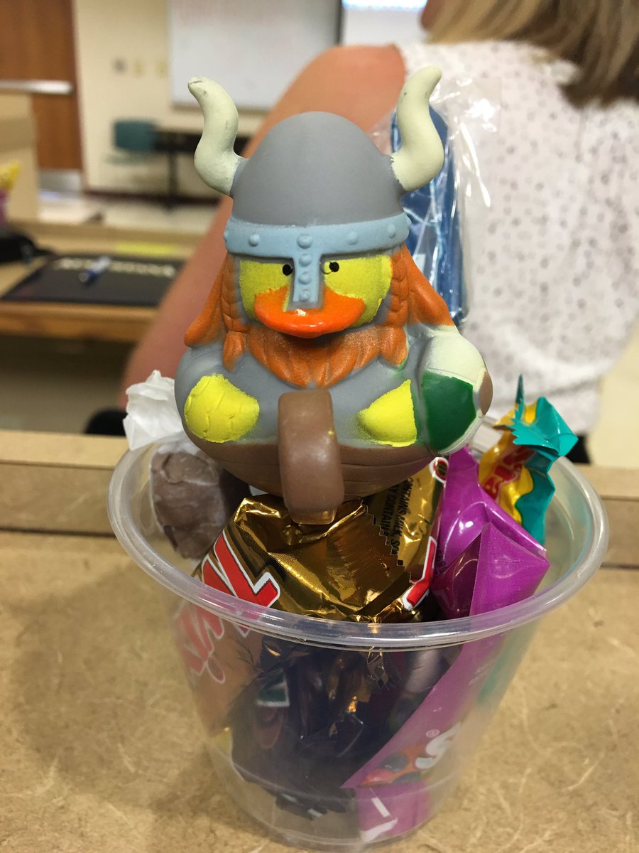 KaiaChambers's tweet photo. Finally got my own Viking ducky! #staffretreat #alsocandy #imintrouble https://t.co/wUSdT9kgsJ