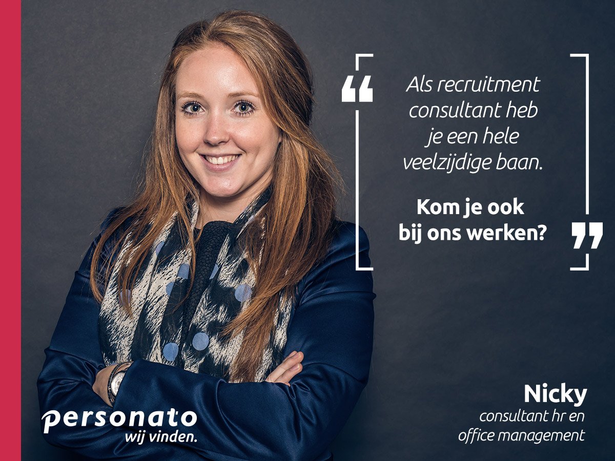 Personato's tweet photo. We're hiring! Wil jij onze nieuwe recruitment consultant worden!?! -> https://t.co/RhvHJevzEO #wijvinden https://t.co/NTDZ4Wxiac