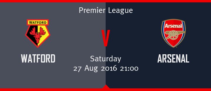 Pertandingan berikutnya #PL pekan 3, Watford v Arsenal. Sabtu 27/08 pkl 21:00 WIB. Siaran langsung di beIN Sports 1.
