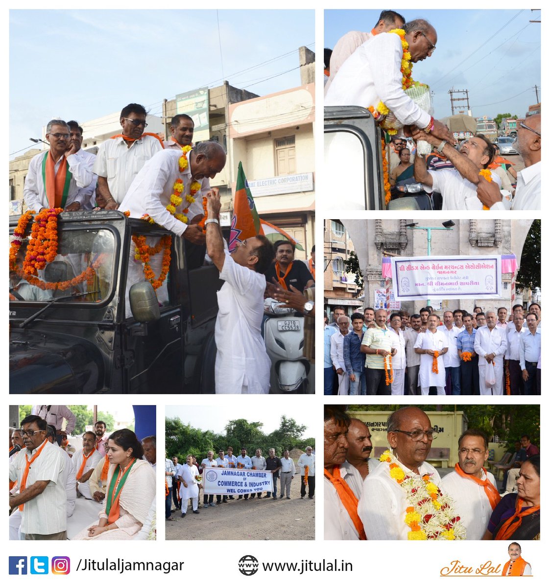 Jitulaljamnagar's tweet photo. Warm welcome of Shri @chimanshapariya ji in Jamnagar after becoming  cabinet minister by various organisation. https://t.co/ag8um7DLfX