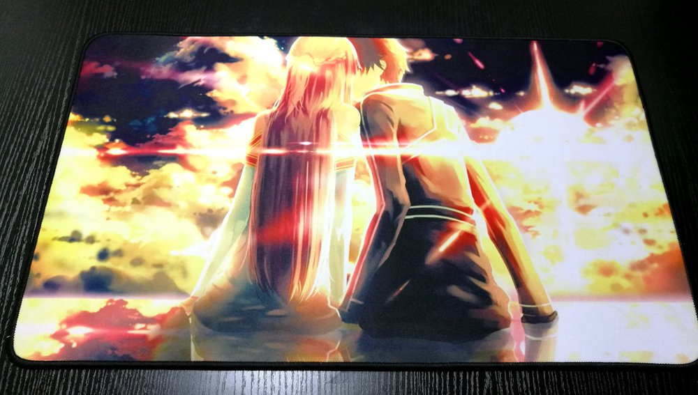 XraypadOfficial's tweet image. #largemousepad thank @YaoeX_tv  so pretty design of #SwordArtOnline Kirito&amp;amp; Asuna,same size: shop.x-raypad.com/product/custom…