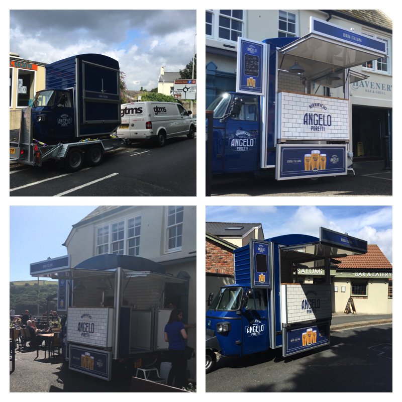 The #AngeloPoretti Tuk Tuk on tour with @gtms & ESP in Plymouth at @eatsalumi & @Haveners_Fowey  @CarlsbergUKCorp