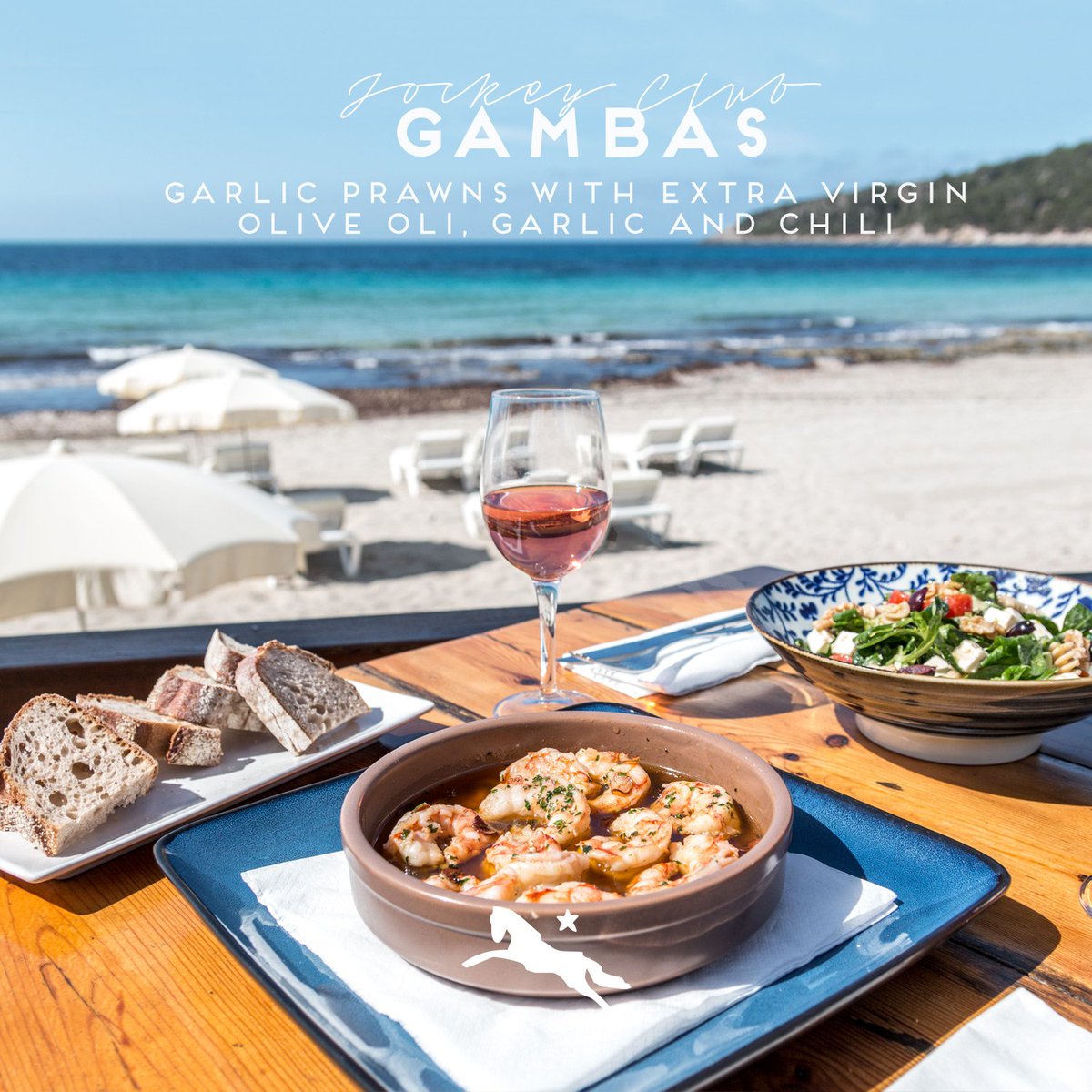 Lovely garlic prawns with a touch of chili #Ibiza #Salinas