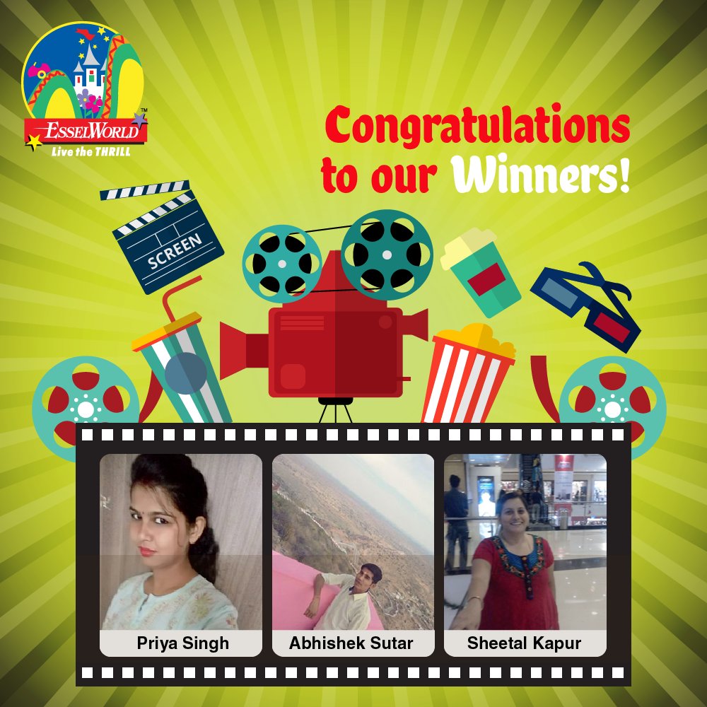 TheEsselWorld's tweet photo. Congratulations to all the winners of #FunOLogyMeinPass. Celebrate your rainy days with free passes by #EsselWorld https://t.co/U0cQkyOGuK
