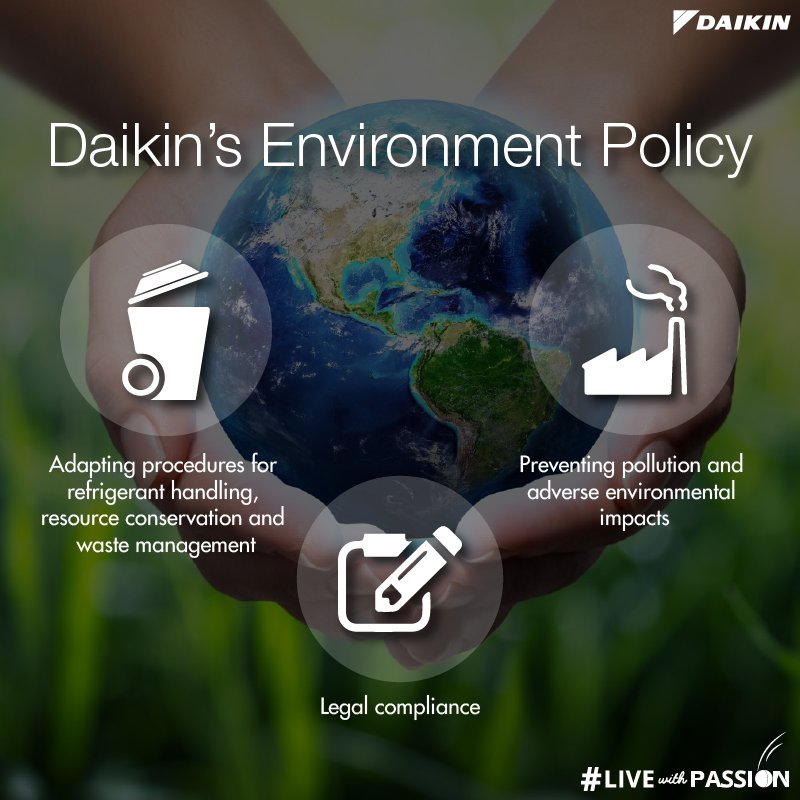 DaikinIndia's tweet photo. Daikin’s products are certified to protect the environment & ozone layer & prevent pollution. #LiveWithGoodness https://t.co/YxqOSZ5cHu