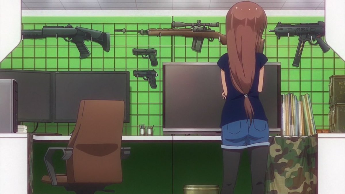 伊藤つくし No Twitter New Game 7話 阿波根うみこ 仕事は丁寧で細かいが 少々短気で指摘は直球 趣味はサバゲー デスクの壁はモデルガンを陳列 会社の屋上にサバゲー場を作る オタク気質 ニューゲーム 伊藤つくし No Twitter New Game 7話 阿波根うみこ 仕事は丁寧で細かいが 少々短気で指摘は直球 趣味はサバゲー デスクの壁はモデルガンを陳列 会社の屋上にサバゲー場を作る オタク気質 ニューゲーム