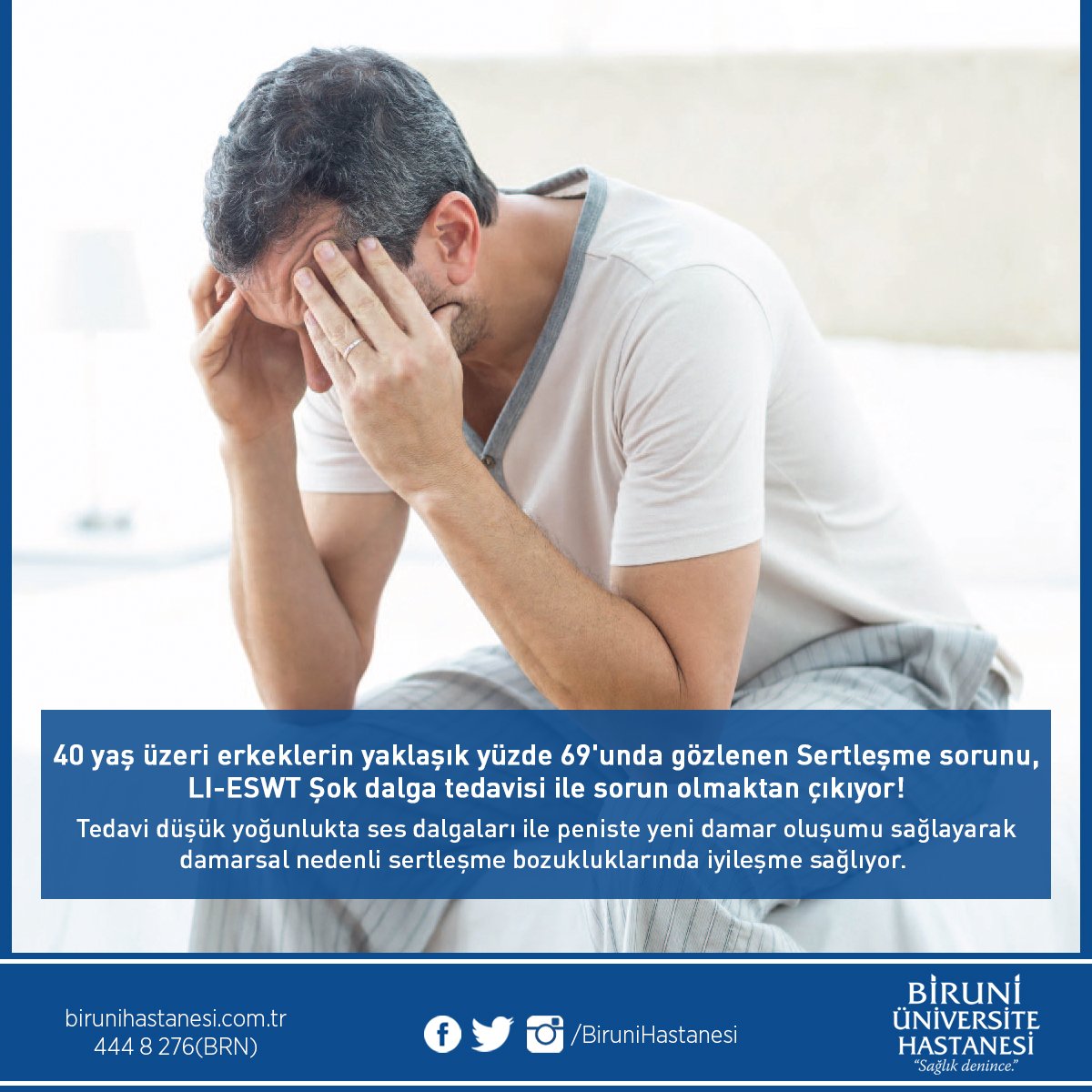 BiruniHastanesi's tweet photo. Sertleşme sorunu,LI-ESWT Şok dalga tedavisi ile sorun olmaktan çıkıyor!
#sertleşmesorunu #LIESWT https://t.co/CXUlBwRlig