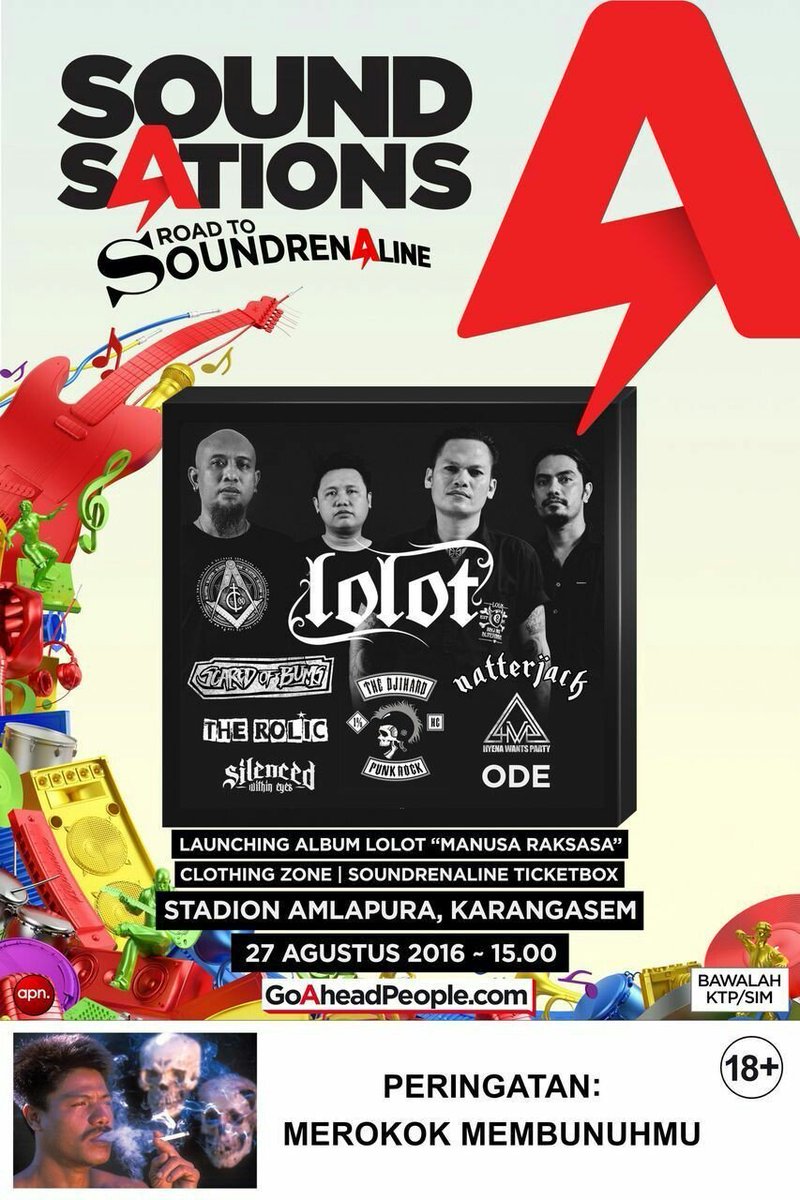 Di tgl 27acara di pindah ke Karangasem breng <a href="/SCAREDOFBUMS_/">Scared Of Bums</a> launching album manusa raksasa @Lolotbalirock