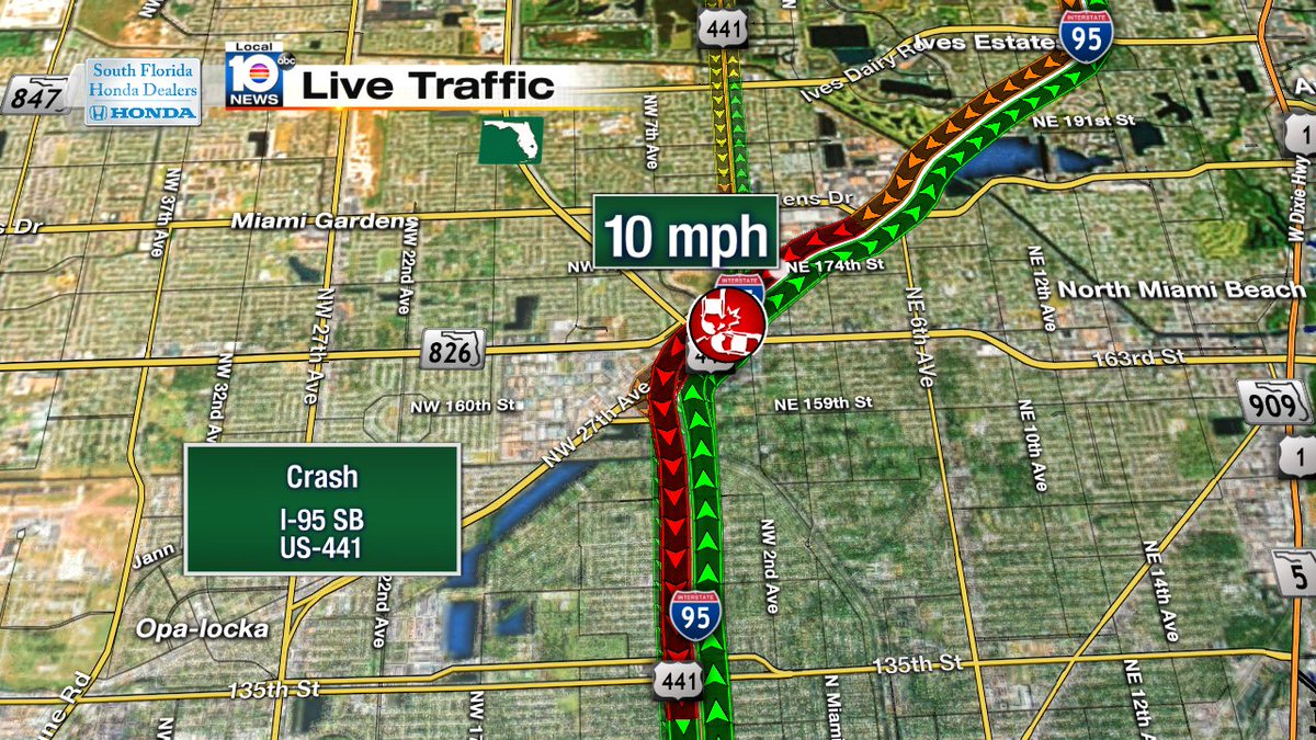 Crash on I-95 SB at US-441 #traffic https://t.co/lLhPrhQxLp