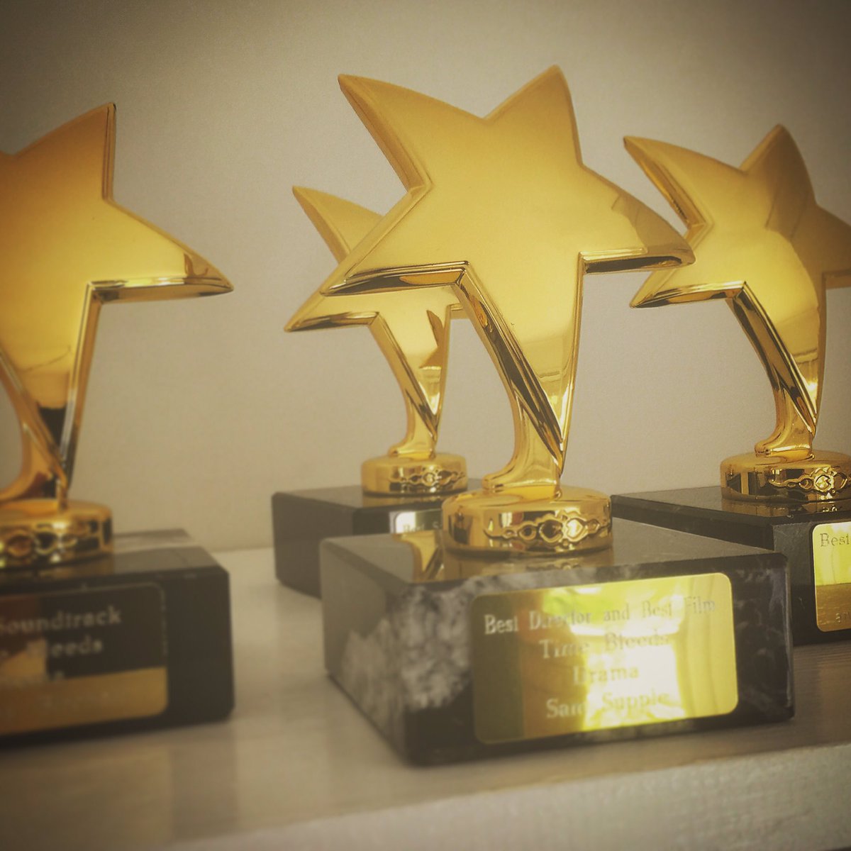 ViolaFilms's tweet image. Our awards that Time Bleeds won at the Watergate Film Festival have arrived! #filmmaking @TimeBleeds #Kent #awards