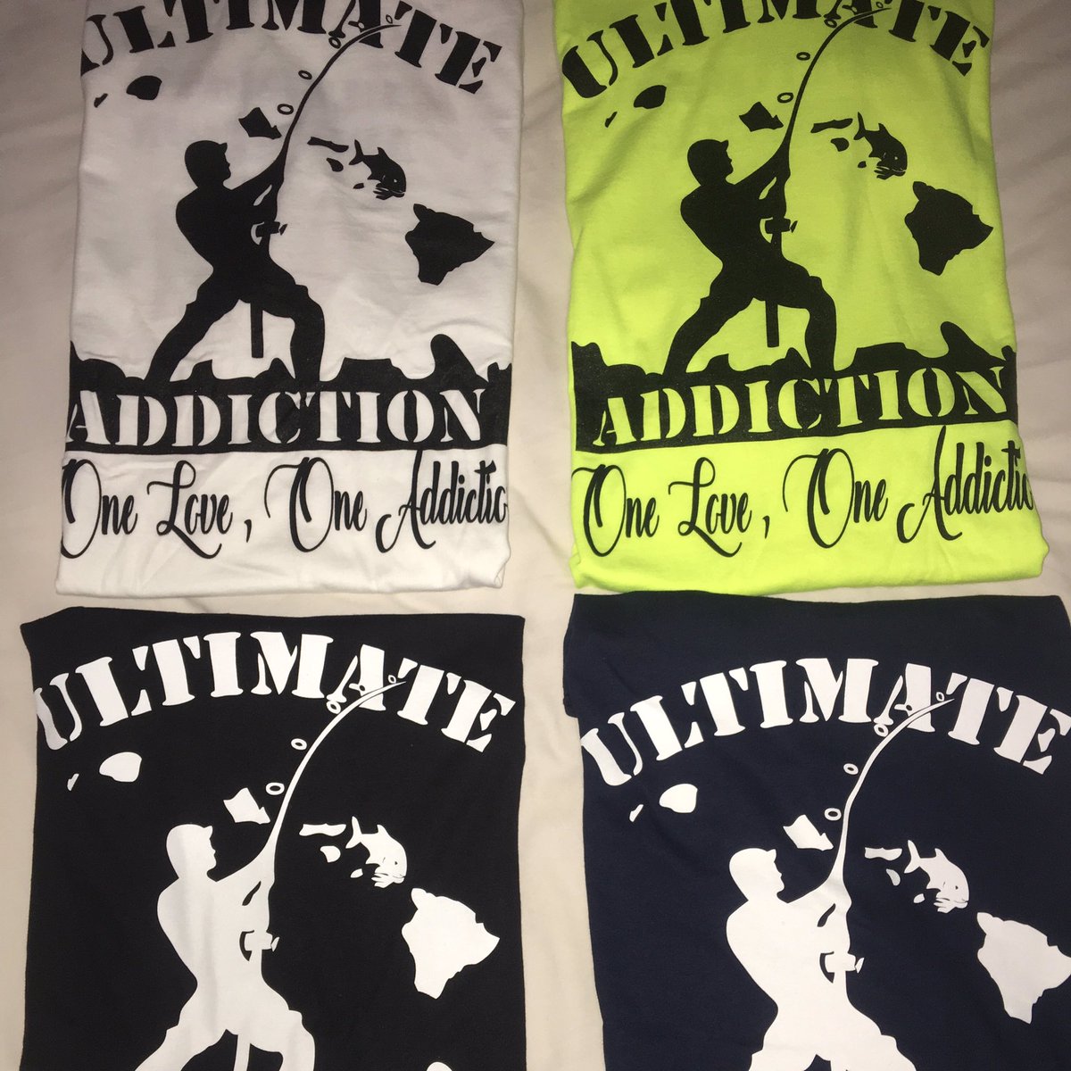 UltimateAddict1's tweet image. Ultimate Addiction shirts. Hawaiian islands with a fish on the island of Maui