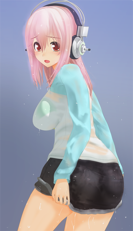 gakuo_o's tweet image. 台風先輩の激しい攻めでおパンツの中までビショビショになってしまったすーぱーそに子氏