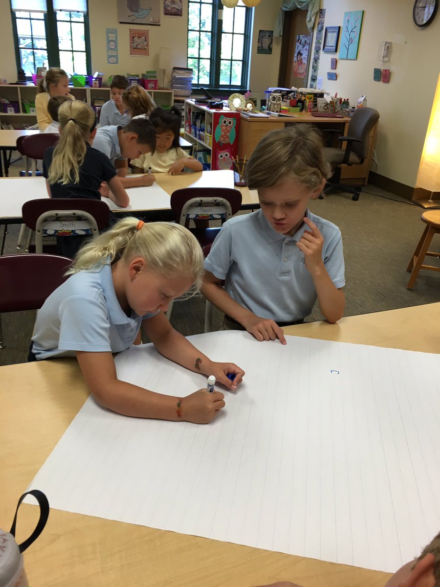 SecondSteinberg's tweet photo. Brainstorming classroom rules with our table groups. #teamwork #thinkandshare #TrinityLearns https://t.co/vw2VoEdtgQ