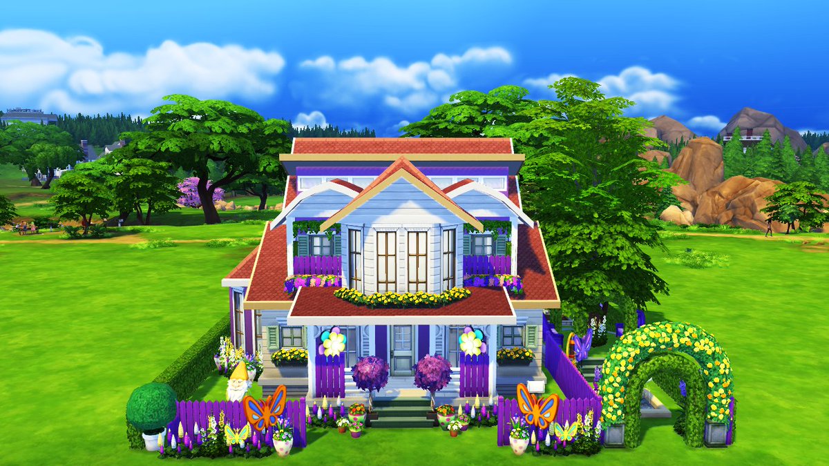 LadyMartitaP's tweet image. New Build - Lilás House 💜🏡 ID:LadyMartita 😊 I hope you enjoy!   #TS4BackyardStuff 💚 thesims.com/pt_BR/gallery/…