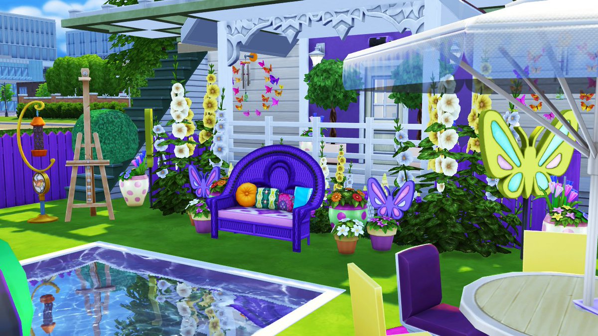 LadyMartitaP's tweet image. New Build - Lilás House 💜🏡 ID:LadyMartita 😊 I hope you enjoy!   #TS4BackyardStuff 💚 thesims.com/pt_BR/gallery/…