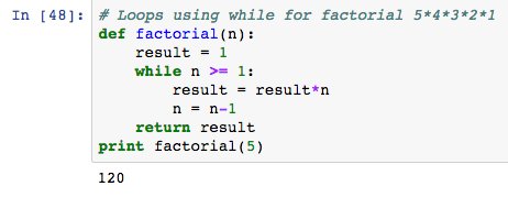 Python_Daily's tweet photo. Use while to create loops! 

In this example we create a loop to calculate factorials such as:
5*4*3*2*1 = 120 https://t.co/HHDP4fPc3x