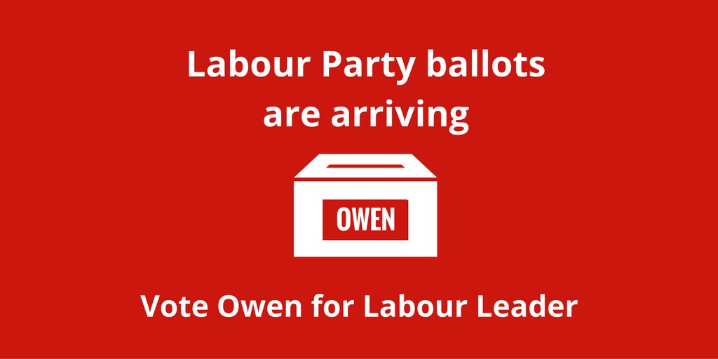 owensmith2016's tweet photo. Ballots are now dropping for the #LabourLeadership election. Vote Owen to put our principles into power #Owen2016 https://t.co/fGlx52h4ob