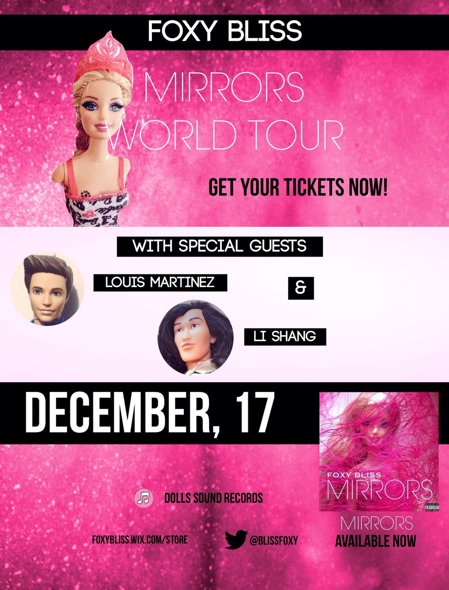 BlissFoxy's tweet photo. I'll be all around the world starting December, 17 with the "MIRRORS WORLD TOUR"!! Buy your tickets now!! 💕 https://t.co/phe7qRh16s
