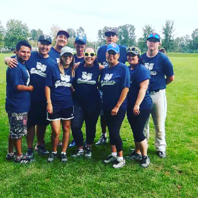 ServiceMaster's slo-pitch team yesterday at the playoffs. Congrats on placing 3rd in your division!