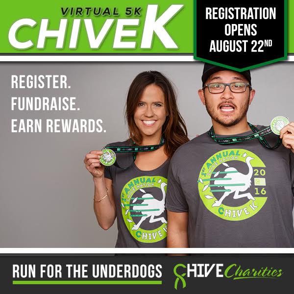 Register with your chapter, fundraise, and run for the underdogs today! #ChiveK (FULL VID: l.thechive.com/DMhCug)