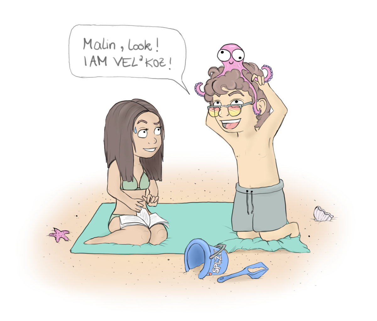 ibee_lieve's tweet photo. happy birthday to @Sp4zie and greetings to @JournalistMalin ! your matureness-post on facebook made me draw this :D https://t.co/gJEpNnsQBU