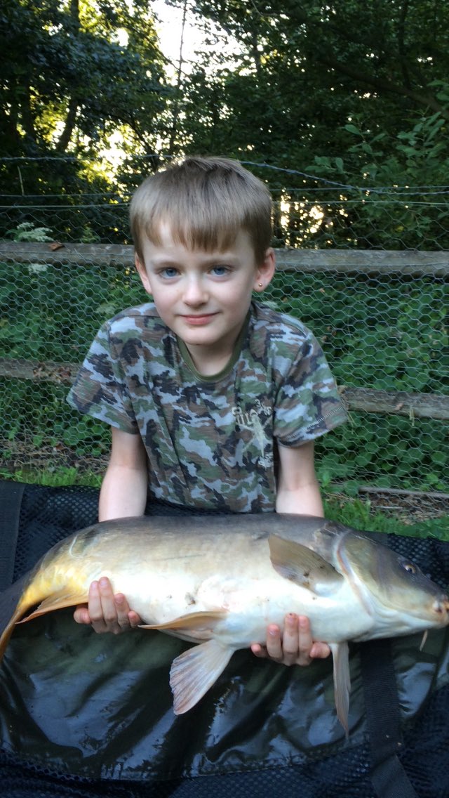 8 year old Blake Howells with a lovely carp <a href="/Taswood_lakes/">Taswood_lakes</a>