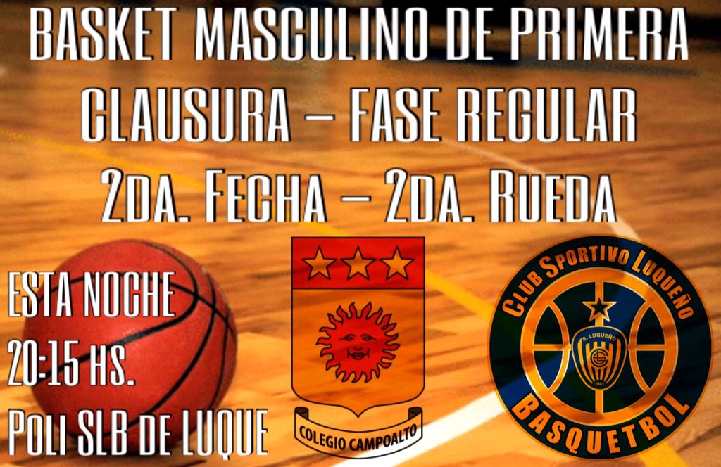 slbasket's tweet photo. #METRO #CLAUSURA #PRIMERA #MASCULINO
Luqueño vs Campoalto
Esta noche 20:15 hs
Poli SLB de Luque
#VamosAuriazul 🏀💙💛💪🏼 https://t.co/9DEIU79BQS