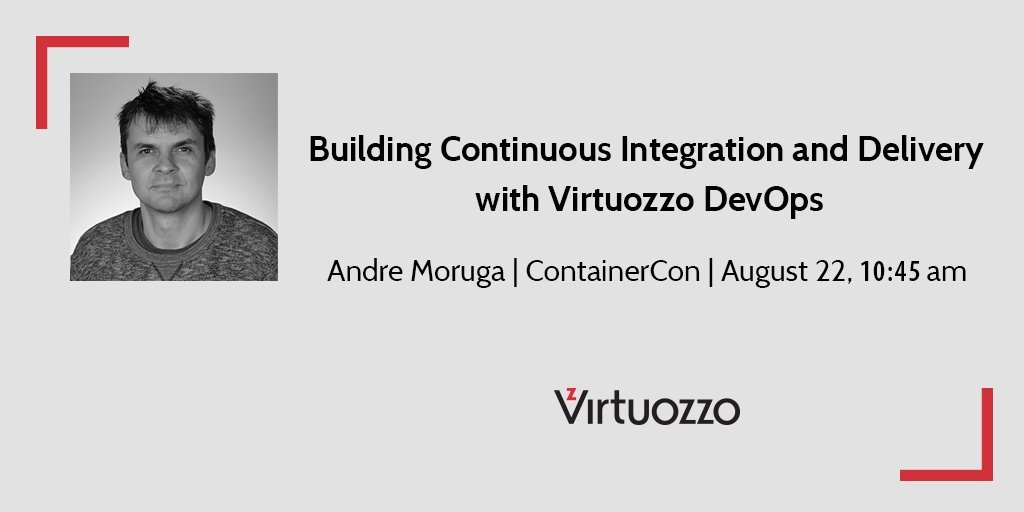 Jelastic's tweet photo. Our teamwork culminated with Virtuozzo DevOps Platform. See today at #ContainerCon. Agenda https://t.co/Qzh3o5BgXQ https://t.co/aFeCkUARyC