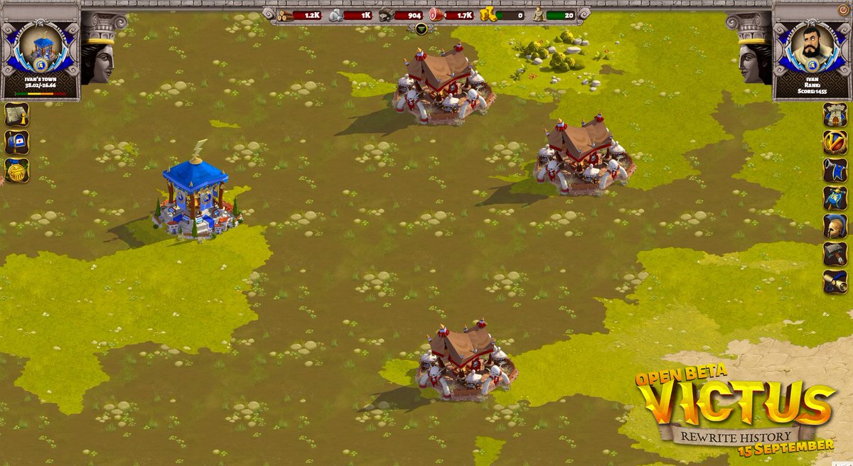 VictusGame's tweet image. We're already testing and 15 September is not far ahead. What do you think about the design of our cities? #gamedev