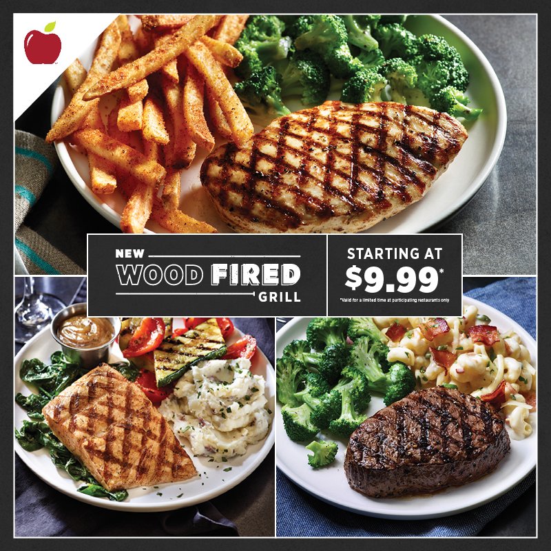 Fresh off our NEW #WoodFired 5 menu. Now starting at only $9.99.