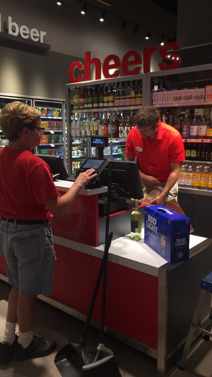 MsHill92's tweet photo. Target Liquor Store opening this weekend! ETL Eric checking out TL Kube #TMSoftOpening @Target https://t.co/DoCQ3F7Nt5