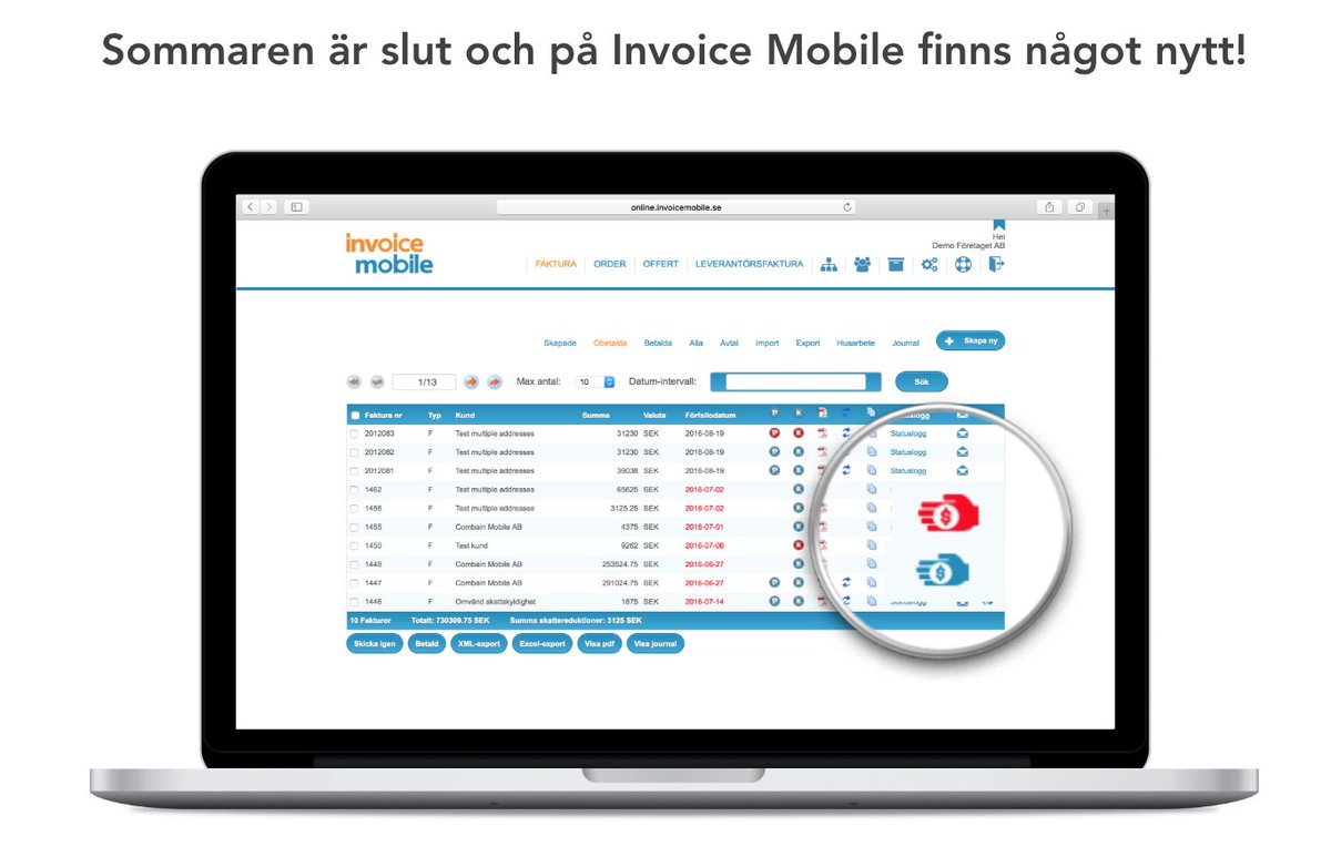 InvoiceMobile's tweet image. Nu finns Inkasso tillgängligt hos oss! 
Invoice Mobile har tecknat avtal med Invoice Inkasso AB #inkasso #faktura
