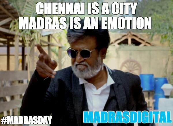 venkymadhan's tweet photo. Chennai is a city,  Madras is an Emotion #MadrasDay https://t.co/Du2LyS78Cc
