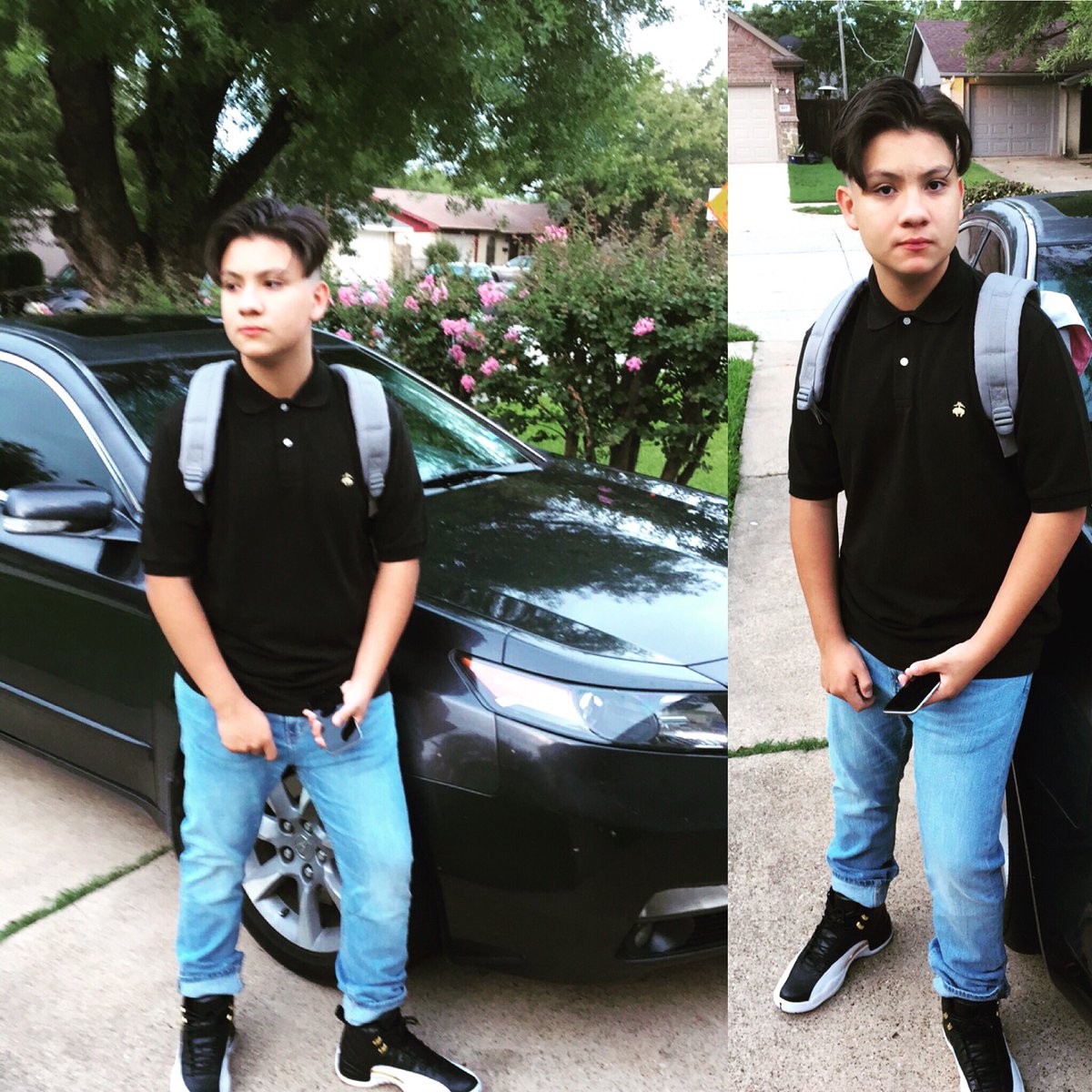 p_lopez78's tweet photo. Shoutout to my son on his first day of 10th grade!!! #Sophomore #GPFAA #GPISD #MariachiSolAzteca #Retro12Wings https://t.co/9g6uhUM3QP