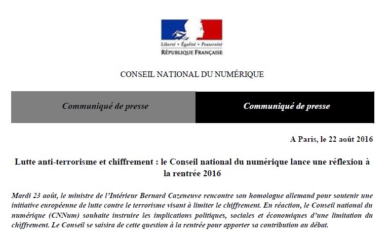 Le @cnnum lance une réflexion sur le #Chiffrement pour alimenter le débat >> cnnumerique.fr/cp-chiffrement/
