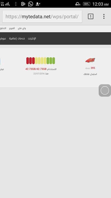 @TEDataEgypt  here is the screenshot for quota as mentiioned in my messages.