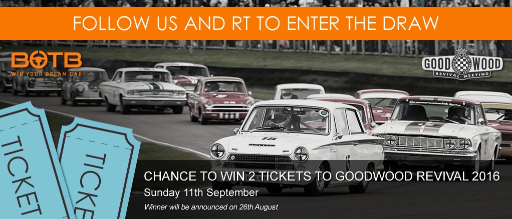 BOTB_Dreamcars's tweet photo. We're announcing our #luckywinner on Friday - #RT &amp; #follow to enter this #comp!
#GoodwoodRevival #UKCompetition https://t.co/X9r6EJ0nVb