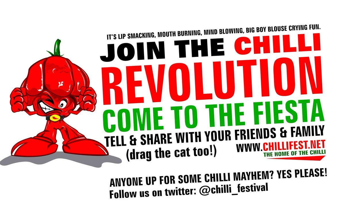 chilli_festival's tweet photo. Just a quick reminder for #sthelens chilli fiesta 2016 @whatsonsthelens @sthelensreport @sthelenscouncil retweet https://t.co/Dwx2yskbll