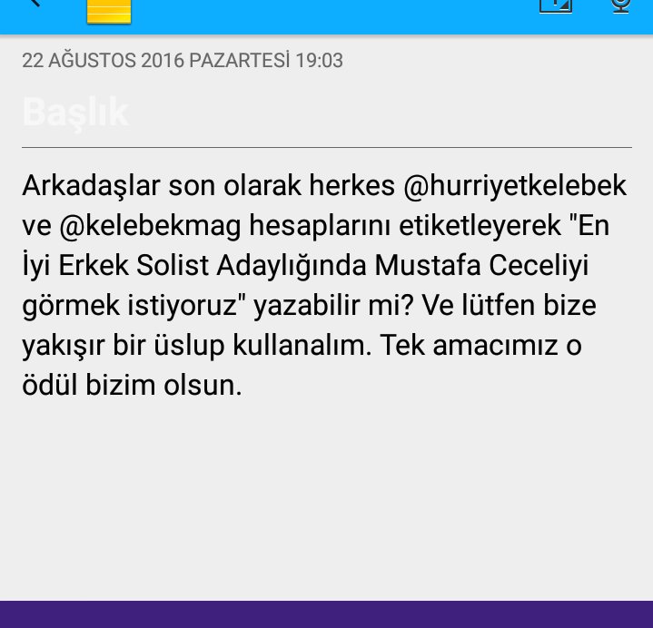 CeceliWorld's tweet photo. Son tweetimiz bu olsun

MustafaCeceli NeredeKelebek https://t.co/5flsBaj5uq
