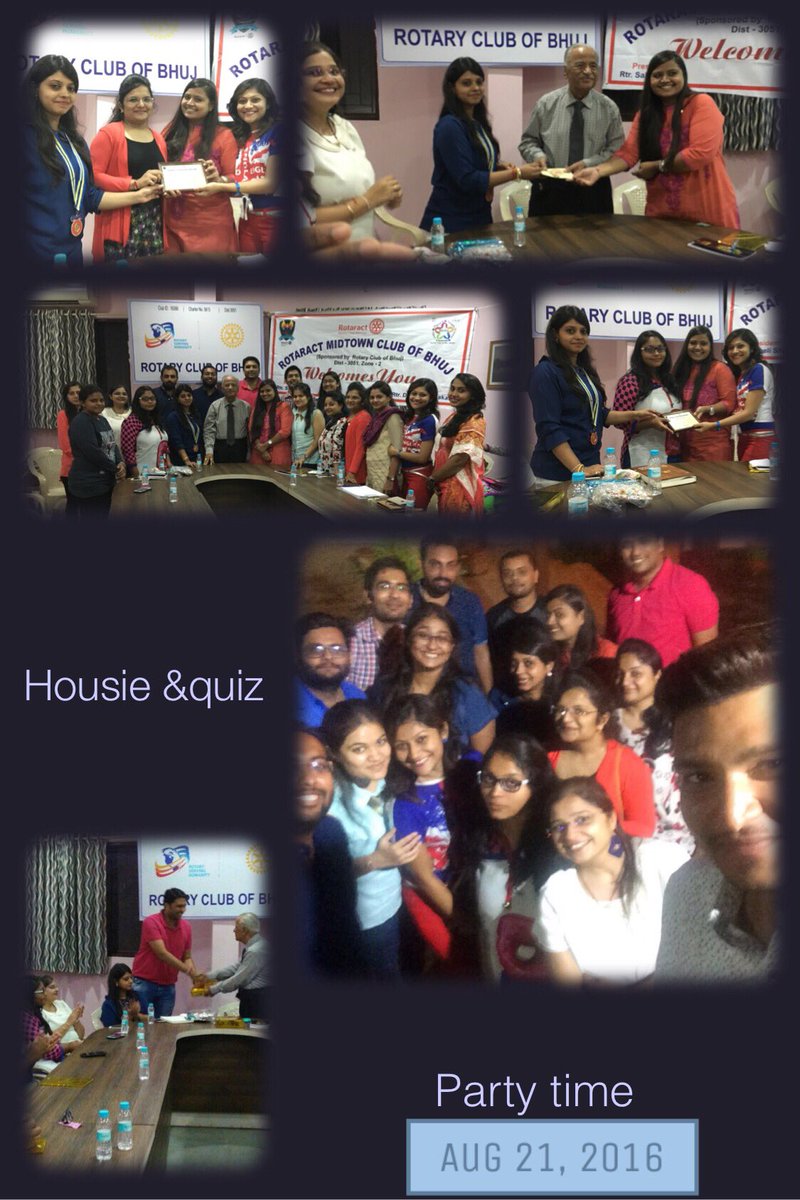 RtrMidtownBhuj's tweet photo. Fellowship meeting with housie &amp; quiz , function was followed by dinner.. Party by president &amp; secreatary of club https://t.co/HD74COQJZR