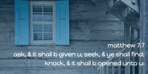 BibleEmoji's tweet photo. matthew 7:7 ask, &amp; it shall b given u; seek,…... https://t.co/JVr91tMogZ
