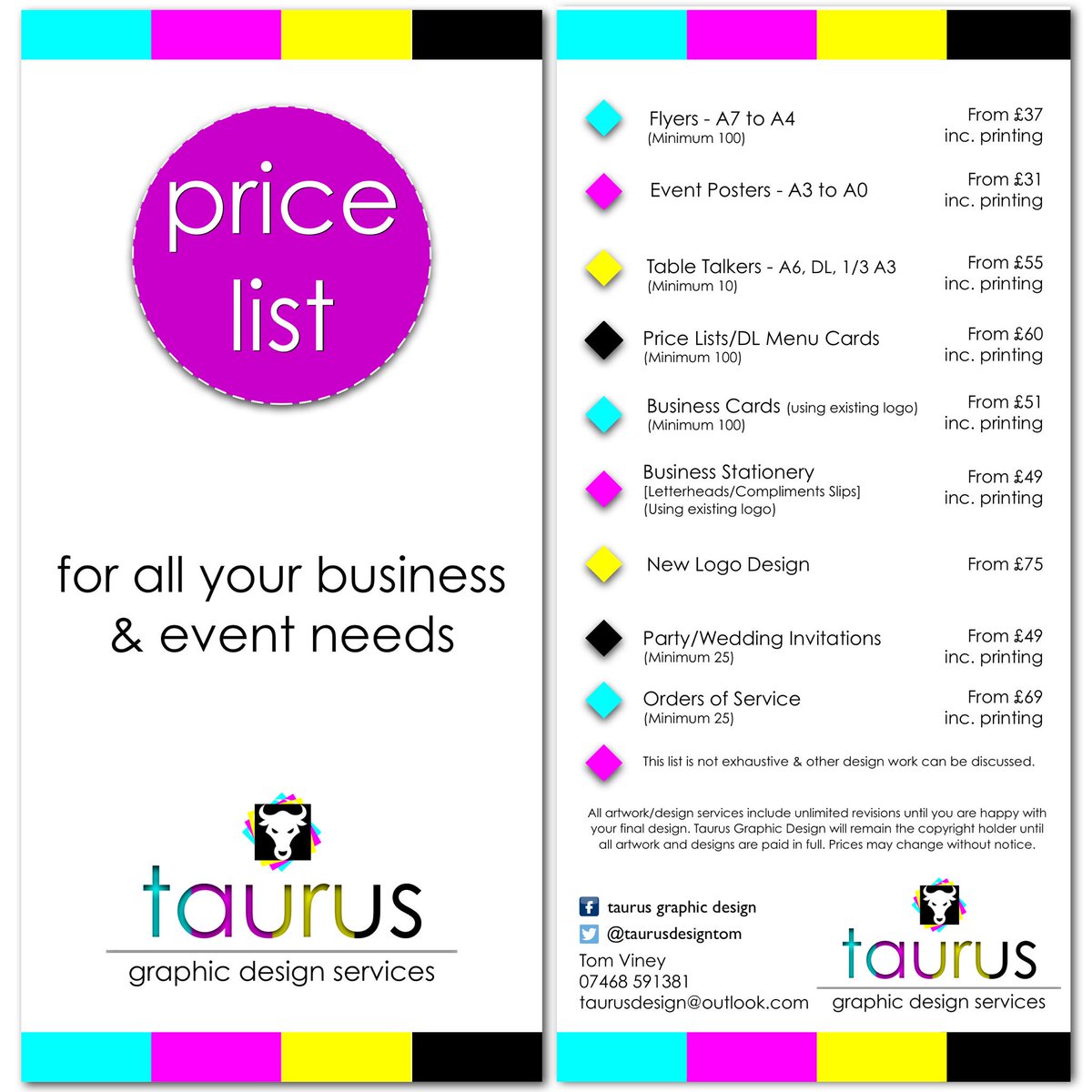 TaurusDesignTom's tweet image. Taurus Graphic Design. Also on Facebook.
#justlaunched #Littlehampton #design #newbusiness